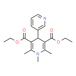 ChemSpider 2D Image | Diethyl 1',2',6'-trimethyl-1',4'-dihydro-3,4'-bipyridine-3',5'-dicarboxylate | C19H24N2O4