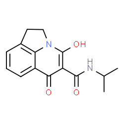 ChemSpider 2D Image | 4-Hydroxy-N-isopropyl-6-oxo-1,2-dihydro-6H-pyrrolo[3,2,1-ij]quinoline-5-carboxamide | C15H16N2O3