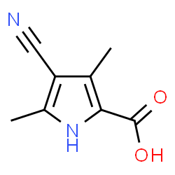ChemSpider 2D Image | 4-Cyano-3,5-dimethyl-1H-pyrrole-2-carboxylic acid | C8H8N2O2