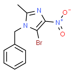 ChemSpider 2D Image | 1-Benzyl-5-bromo-2-methyl-4-nitro-1H-imidazole | C11H10BrN3O2
