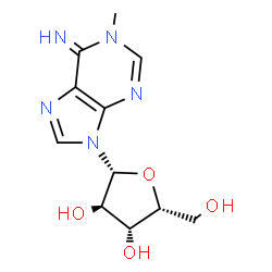 ChemSpider 2D Image | 1-Methyl-9-(beta-D-xylofuranosyl)-1,9-dihydro-6H-purin-6-imine | C11H15N5O4