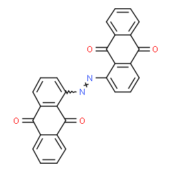 ChemSpider 2D Image | 1,1'-[(E)-1,2-Diazenediyl]di(9,10-anthraquinone) | C28H14N2O4