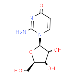 ChemSpider 2D Image | 2-Amino-1-(beta-D-xylofuranosyl)-4(1H)-pyrimidinone | C9H13N3O5