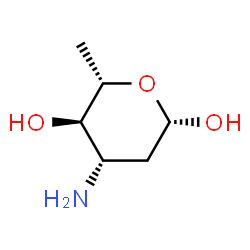 ChemSpider 2D Image | 3-Amino-2,3,6-trideoxy-beta-L-arabino-hexopyranose | C6H13NO3
