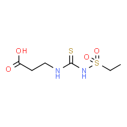 ChemSpider 2D Image | N-[(Ethylsulfonyl)carbamothioyl]-beta-alanine | C6H12N2O4S2