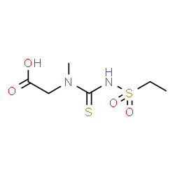 ChemSpider 2D Image | N-[(Ethylsulfonyl)carbamothioyl]-N-methylglycine | C6H12N2O4S2