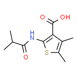 ChemSpider 2D Image | 2-(Isobutyrylamino)-4,5-dimethyl-3-thiophenecarboxylic acid | C11H15NO3S