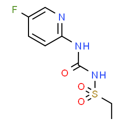 ChemSpider 2D Image | N-[(5-Fluoro-2-pyridinyl)carbamoyl]ethanesulfonamide | C8H10FN3O3S
