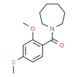 ChemSpider 2D Image | 1-azepanyl-[2-methoxy-4-(methylthio)phenyl]methanone | C15H21NO2S