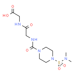 ChemSpider 2D Image | N-{[4-(Dimethylsulfamoyl)-1-piperazinyl]carbonyl}glycylglycine | C11H21N5O6S