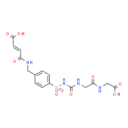 ChemSpider 2D Image | N-({[4-({[(2E)-3-Carboxy-2-propenoyl]amino}methyl)phenyl]sulfonyl}carbamoyl)glycylglycine | C16H18N4O9S