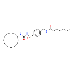 ChemSpider 2D Image | N-{4-[(Cyclododecylcarbamoyl)sulfamoyl]benzyl}heptanamide | C27H45N3O4S
