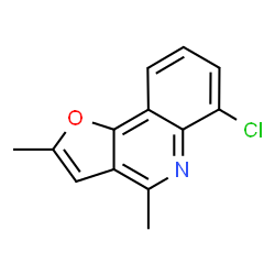 ChemSpider 2D Image | 6-Chloro-2,4-dimethylfuro[3,2-c]quinoline | C13H10ClNO