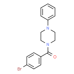 ChemSpider 2D Image | (4-Bromophenyl)(4-phenyl-1-piperazinyl)methanone | C17H17BrN2O