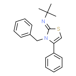 ChemSpider 2D Image | (2Z)-3-Benzyl-N-(2-methyl-2-propanyl)-4-phenyl-1,3-thiazol-2(3H)-imine | C20H22N2S