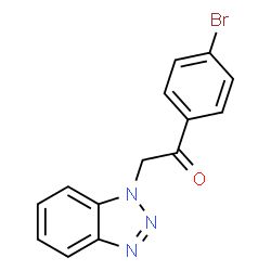 ChemSpider 2D Image | 2-Benzotriazol-1-yl-1-(4-bromo-phenyl)-ethanone | C14H10BrN3O