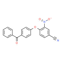 ChemSpider 2D Image | 4-(4-Benzoylphenoxy)-3-nitrobenzonitrile | C20H12N2O4