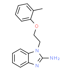ChemSpider 2D Image | 1-[2-(2-Methylphenoxy)ethyl]-1H-benzimidazol-2-amine | C16H17N3O