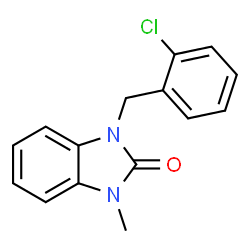 ChemSpider 2D Image | 1-(2-Chloro-benzyl)-3-methyl-1,3-dihydro-benzoimidazol-2-one | C15H13ClN2O