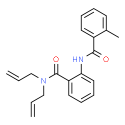 ChemSpider 2D Image | N,N-Diallyl-2-[(2-methylbenzoyl)amino]benzamide | C21H22N2O2