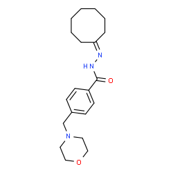 ChemSpider 2D Image | N'-Cyclooctylidene-4-(4-morpholinylmethyl)benzohydrazide | C20H29N3O2