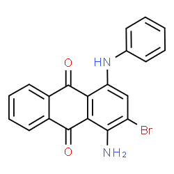 ChemSpider 2D Image | 1-Amino-4-anilino-2-bromoanthraquinone | C20H13BrN2O2