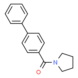 ChemSpider 2D Image | 4-Biphenylyl(1-pyrrolidinyl)methanone | C17H17NO
