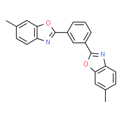 ChemSpider 2D Image | 2,2'-(1,3-Phenylene)bis(6-methyl-1,3-benzoxazole) | C22H16N2O2