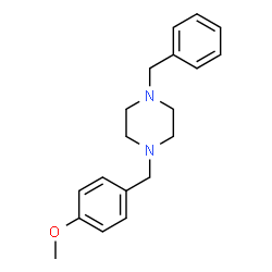 ChemSpider 2D Image | 1-Benzyl-4-(4-methoxybenzyl)piperazine | C19H24N2O