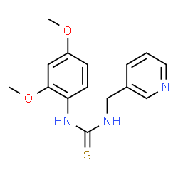 ChemSpider 2D Image | 1-(2,4-Dimethoxyphenyl)-3-(3-pyridinylmethyl)thiourea | C15H17N3O2S