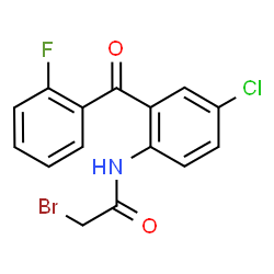 ChemSpider 2D Image | 2-Bromoacetamido-5-chloro-2'-fluorobenzophenone | C15H10BrClFNO2