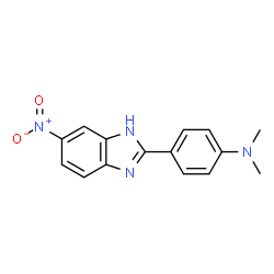 ChemSpider 2D Image | N,N-Dimethyl-4-(6-nitro-1H-benzimidazol-2-yl)aniline | C15H14N4O2