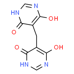 ChemSpider 2D Image | 5,5'-Methylenebis(6-hydroxy-4(3H)-pyrimidinone) | C9H8N4O4