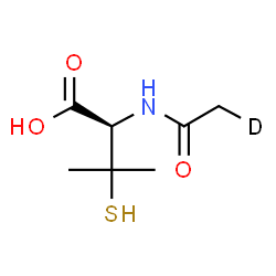 ChemSpider 2D Image | N-(2-~2~H_1_)Ethanoyl-3-sulfanyl-L-valine | C7H12DNO3S