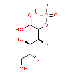 ChemSpider 2D Image | (2xi)-2-O-Phosphono-D-arabino-hexonic acid | C6H13O10P
