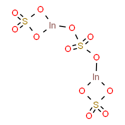ChemSpider 2D Image | [mu-Sulfato(2-)-kappaO:kappaO']{bis[sulfato(2-)-kappa~2~O,O']}diindium | In2O12S3