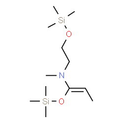 ChemSpider 2D Image | (1Z)-N-Methyl-1-[(trimethylsilyl)oxy]-N-{2-[(trimethylsilyl)oxy]ethyl}-1-propen-1-amine | C12H29NO2Si2