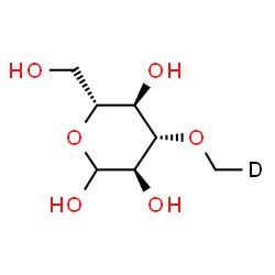 ChemSpider 2D Image | 3-O-(~2~H_1_)Methyl-D-glucopyranose | C7H13DO6