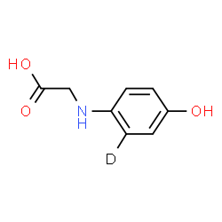ChemSpider 2D Image | N-[4-Hydroxy(2-~2~H)phenyl]glycine | C8H8DNO3