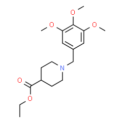 ChemSpider 2D Image | Ethyl 1-(3,4,5-trimethoxybenzyl)-4-piperidinecarboxylate | C18H27NO5