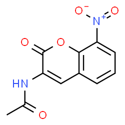 ChemSpider 2D Image | N-(8-Nitro-2-oxo-2H-chromen-3-yl)acetamide | C11H8N2O5