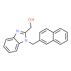 ChemSpider 2D Image | [1-(2-Naphthylmethyl)-1H-benzimidazol-2-yl]methanol | C19H16N2O