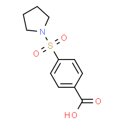 ChemSpider 2D Image | 4-(1-Pyrrolidinylsulfonyl)benzoic acid | C11H13NO4S
