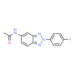 ChemSpider 2D Image | N-[2-(4-Fluorophenyl)-2H-benzotriazol-5-yl]acetamide | C14H11FN4O