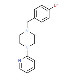 ChemSpider 2D Image | 1-(4-Bromobenzyl)-4-(2-pyridinyl)piperazine | C16H18BrN3