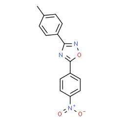 ChemSpider 2D Image | 5-(4-Nitro-phenyl)-3-p-tolyl-[1,2,4]oxadiazole | C15H11N3O3