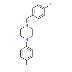 ChemSpider 2D Image | 1-(4-Fluorobenzyl)-4-(4-fluorophenyl)piperazine | C17H18F2N2