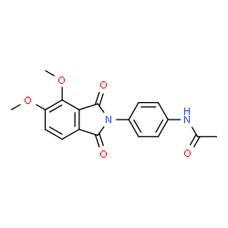 ChemSpider 2D Image | N-[4-(4,5-Dimethoxy-1,3-dioxo-1,3-dihydro-2H-isoindol-2-yl)phenyl]acetamide | C18H16N2O5