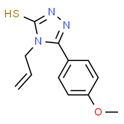 ChemSpider 2D Image | 4-allyl-5-(4-methoxyphenyl)-4H-1,2,4-triazol-3-yl hydrosulfide | C12H13N3OS
