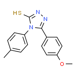 ChemSpider 2D Image | 5-(4-Methoxyphenyl)-4-(4-methylphenyl)-2,4-dihydro-3H-1,2,4-triazole-3-thione | C16H15N3OS